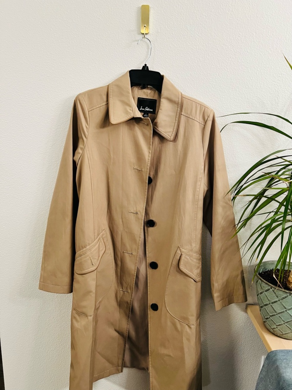 Sam Edelman Trench Coat – Tan | Size L | Classic Lightweight Jacket